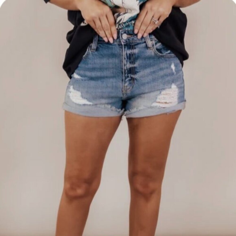 Eunina Jean Shorts Women’s Size Small Distressed High Rise Short Denim